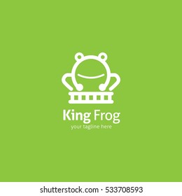 Frog Logo Design Template. Vector Illustration