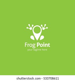 Frog Logo Design Template. Vector Illustration