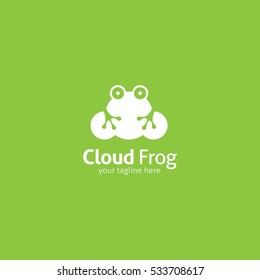 Frog Logo Design Template. Vector Illustration