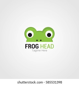 Frog Logo Design Template. Vector Illustration