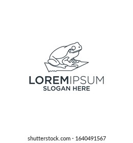 frog logo design vector graphic