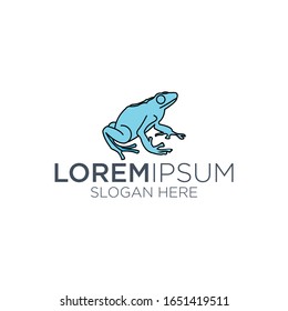 frog logo design vector graphic