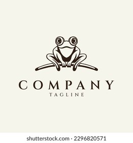 Frog logo design vector illustration