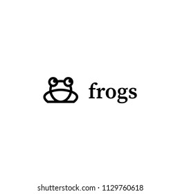 Frog Logo Design Vector Symbol Toad