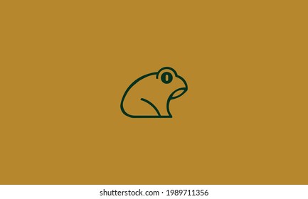 Frog Logo Design Vector Symbol Toad