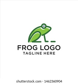 frog logo design vector  template download