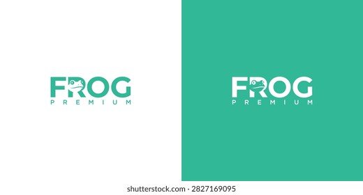 Frog Logo with Hidden Frog Typography