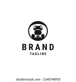 Frog logo icon design template flat vector