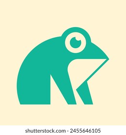 Frog logo. Icon design. Template elements	