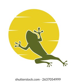 Frog logo icon design template