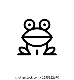 Frog logo. Frog icon silhouette vector illustration. Animal icon. Trendy Flat style for graphic design, Web site, UI. EPS10. - Vector illustration