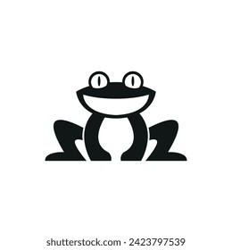 frog logo icon vector illustration