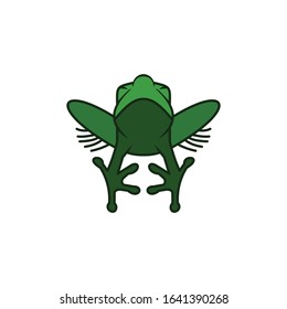 frog logo Ideas. Inspiration logo design. Template Vector Illustration. Isolated On White Background