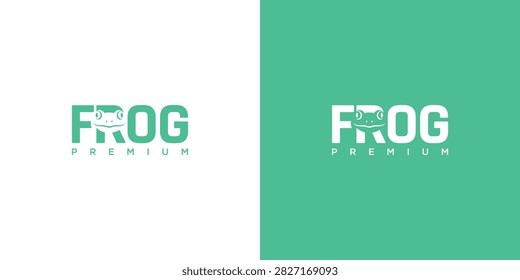 Frog Logo with Integrated Animal Typography