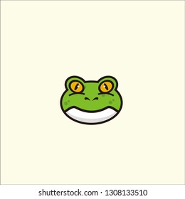 Frog logo mascot vector illustration - Vector 