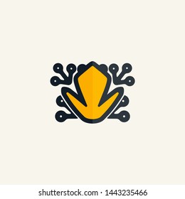 frog logo monogram orange black