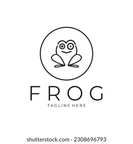 frog logo simple vector design template