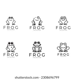 frog logo simple vector design template