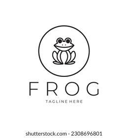 frog logo simple vector design template