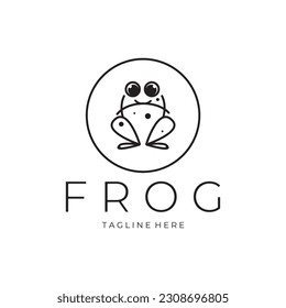 frog logo simple vector design template