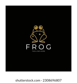 frog logo simple vector design template