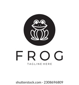 frog logo simple vector design template