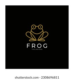 frog logo simple vector design template