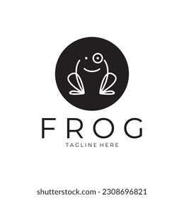 frog logo simple vector design template
