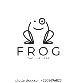 frog logo simple vector design template