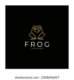 frog logo simple vector design template