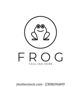 frog logo simple vector design template
