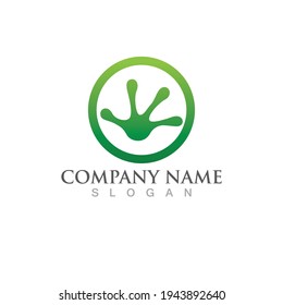 Frog logo and symbol vector