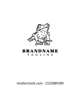 frog logo template icon design modern vector illustration