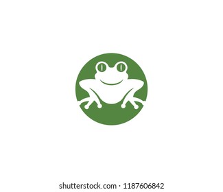 Frog Logo Template vector illustration