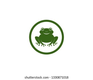 Frog Logo Template vector illustration design 