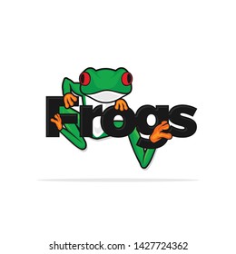 Frog logo template vector illustration
