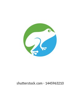 Frog Logo Template vector illustration