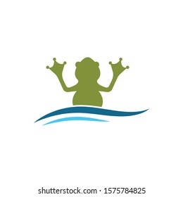 Frog Logo Template vector illustration design