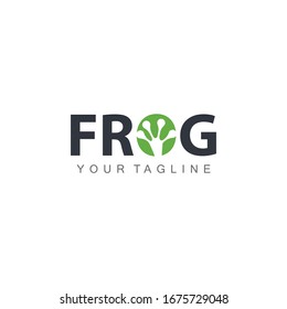 Frog Logo Template vector illustration design