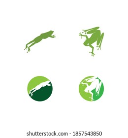 Frog Logo Template vector illustration