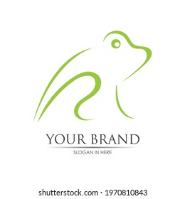 Frog Logo Template vector illustration design