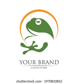 Frog Logo Template vector illustration design