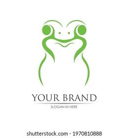 Frog Logo Template vector illustration design