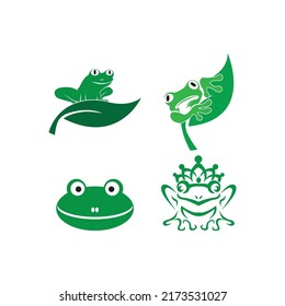 Frog Logo Template vector illustration design
