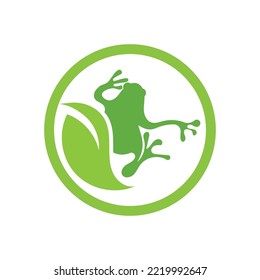 Frog Logo Template vector illustration design