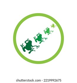 Frog Logo Template vector illustration design