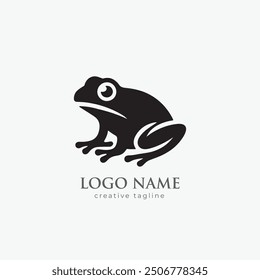 Frog logo, tree frog, farm, zoo, frog logo fully editable vector template