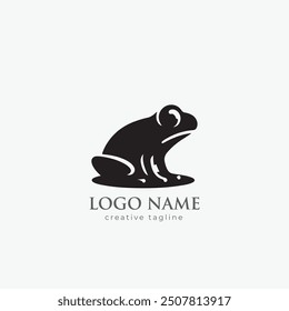 Frog logo, tree frog, farm, zoo, frog logo fully editable vector template