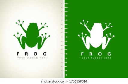 Frog logo vector. Animal design.