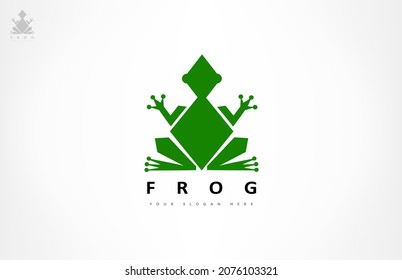 Frog logo vector. Animal design.